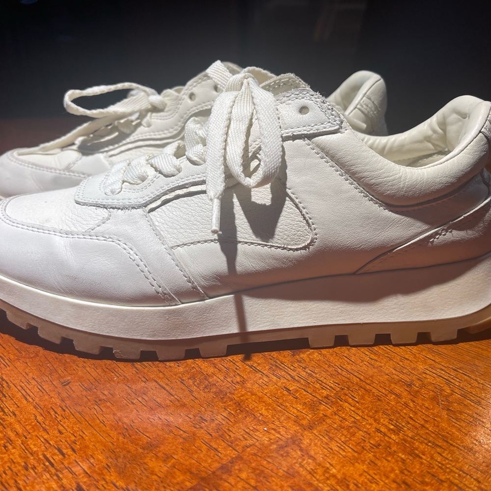 Zara White Leather Sneakers